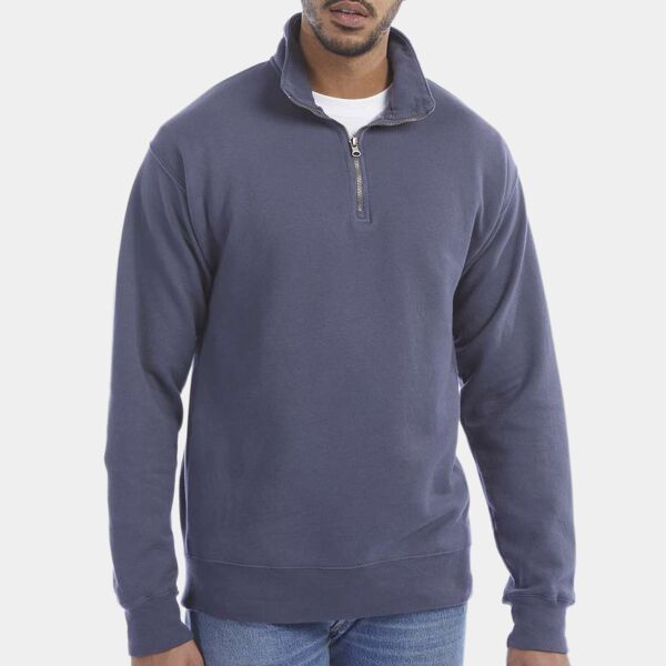 Unisex Garment-Dyed Quarter-Zip Sweatshirt Thumbnail