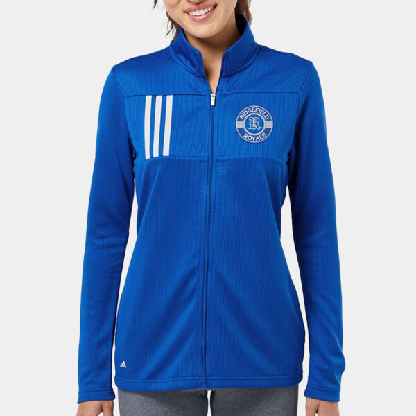 Women's 3-Stripes Double Knit Embroidered Full-Zip Thumbnail