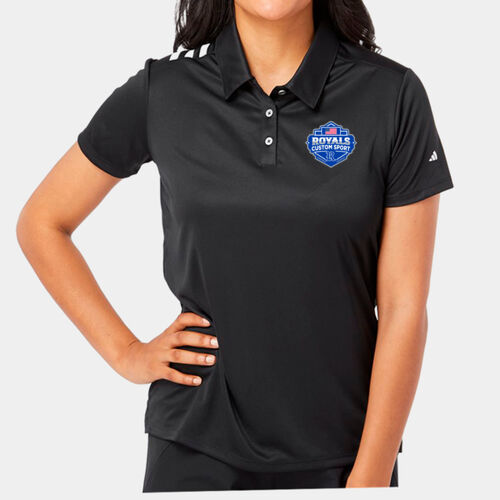 Personalized Women's 3-Stripes Shoulder Polo Thumbnail