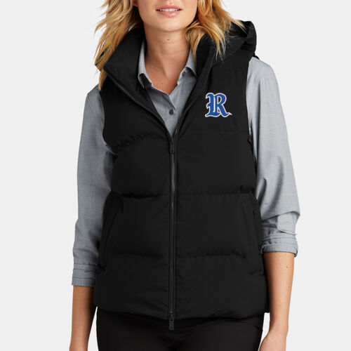 Women's Embroidered Puffy Vest Thumbnail